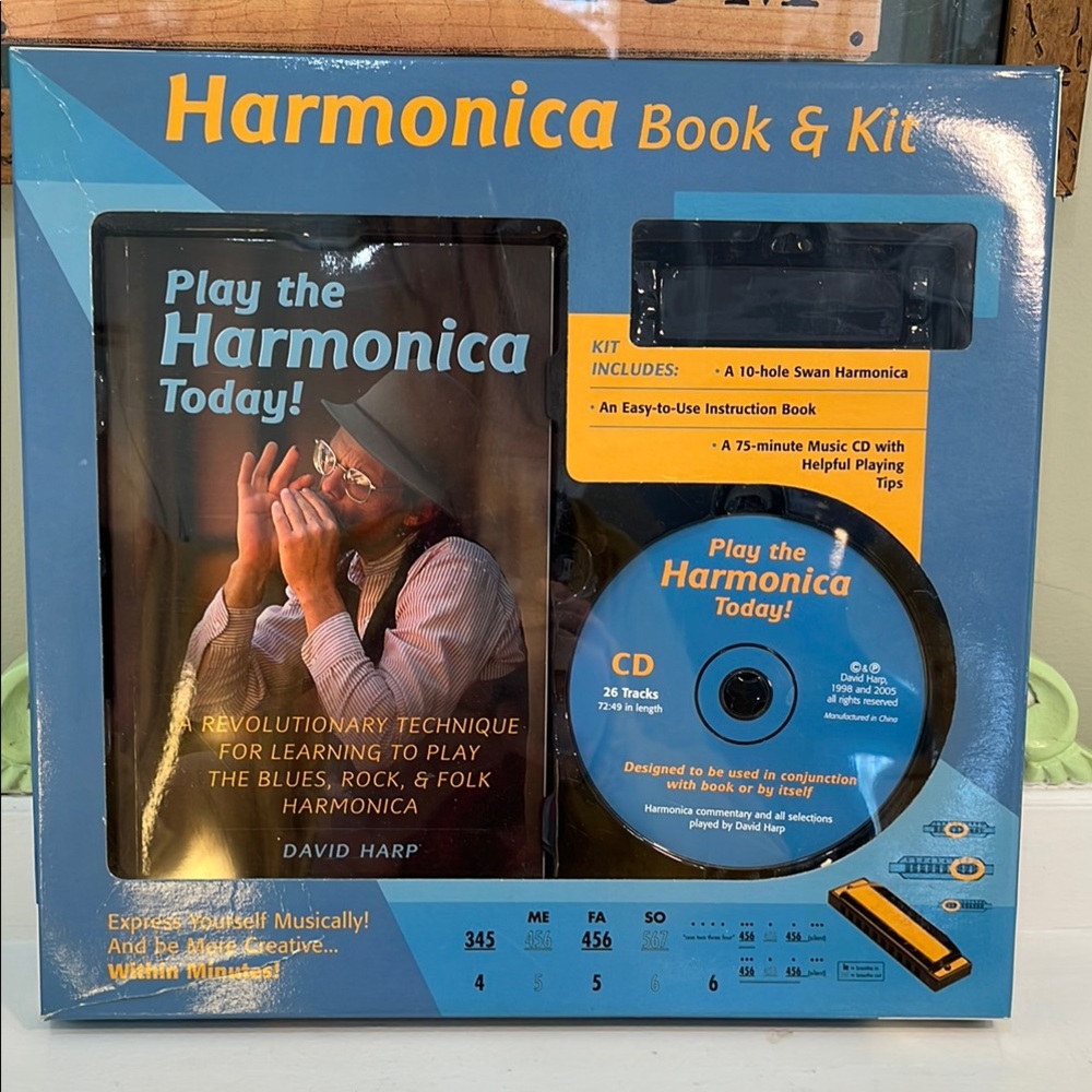 Learn to play Harmonica Book with CD. HARMONICA NOT INCLUDED for safety